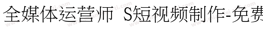 全媒体运营师 S短视频制作字体转换